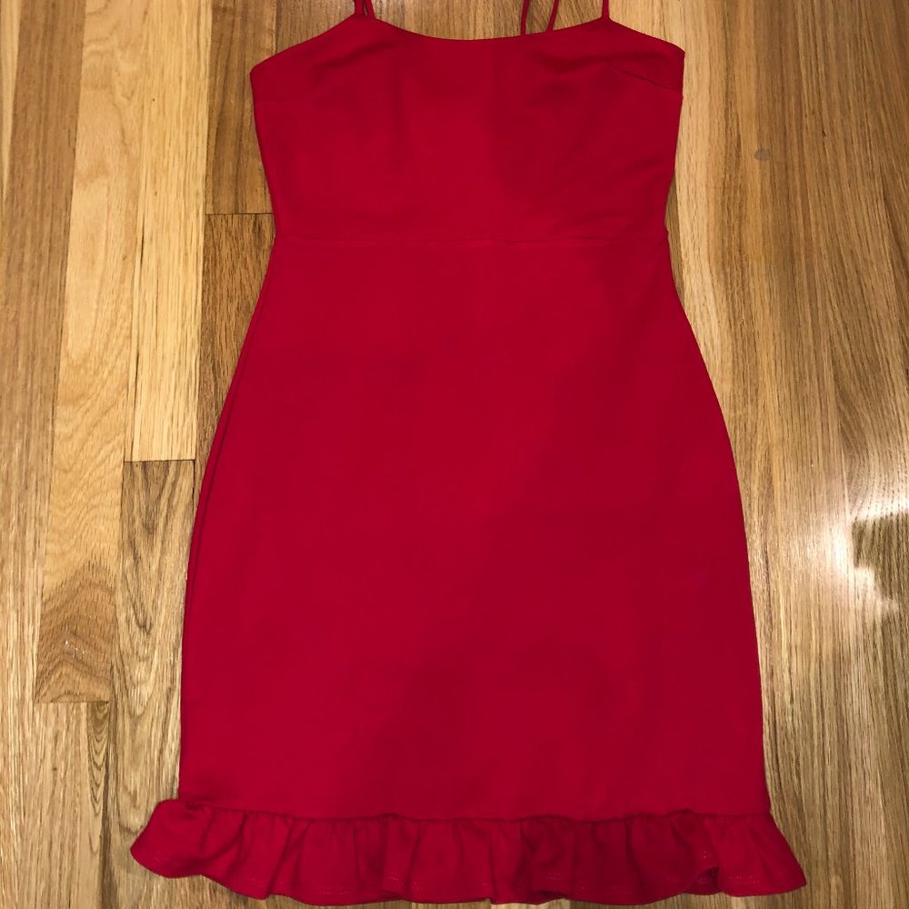 "Spoonful of Sass Red Bodycon Mini Dress"
